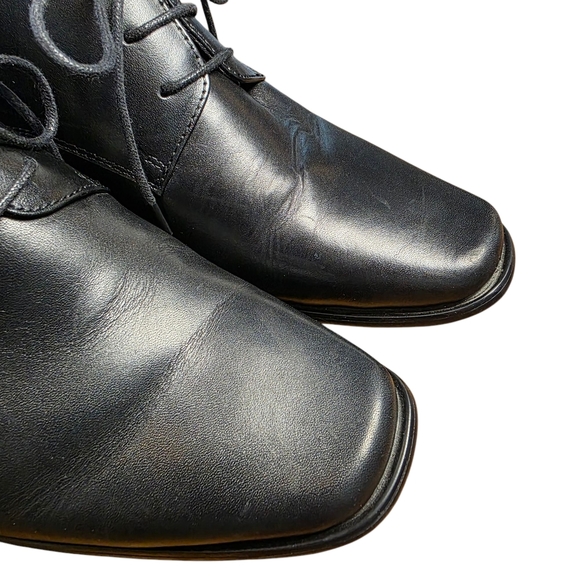 Calden K5655 Rising Elevator Oxford Shoes, Black, Leather Upper Mens Size 7.5 - Picture 3 of 10